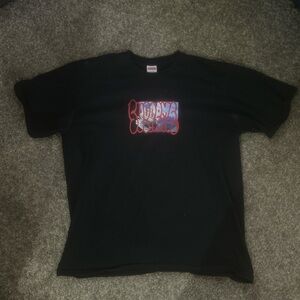 Supreme Black Tee with money Graphic